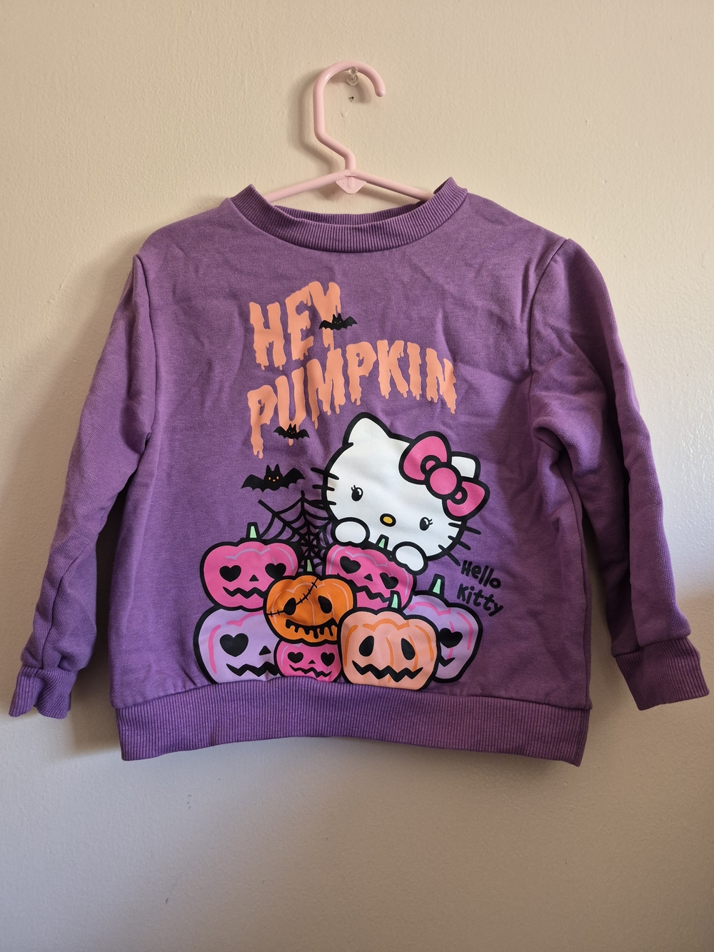H&M Purple Hello Kitty 'Hey Pumpkin' Graphic Sweatshirt